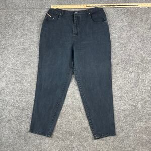 Forelli Jeans Womens Size 20 Black High Rise Straight Leg Classic Denim‎ Retro